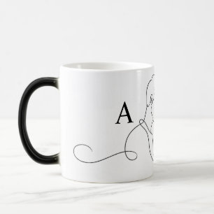 Minimalistische Line-Art-Couple-Personalisierte Na Verwandlungstasse