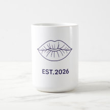 Minimalistische Line-Art-Lippen Abstrakte durchgeh
