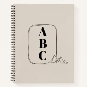 Minimalistische Line-Art-Rahmen Notizbuch
