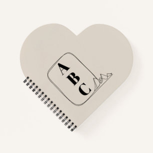 Minimalistische Line-Art-Rahmen Notizbuch