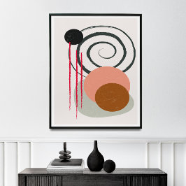 Minimalistische Linie Kunstdrucken, Kunst des Mitt Poster