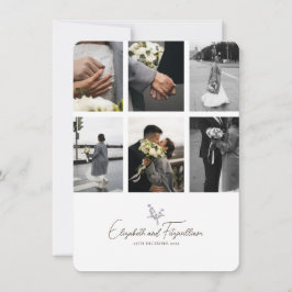 Minimalistische Linie Romantischer Lavendel Hand i Dankeskarte