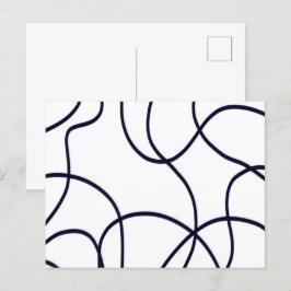 Minimalistische Linie Schwarz/Weiß Postkarte