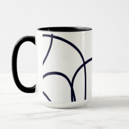 Minimalistische Linie Schwarz/Weiß Tasse