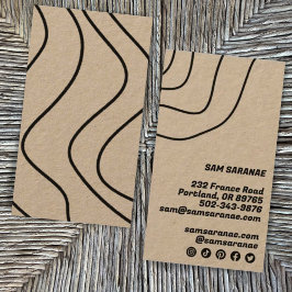 Minimalistische Linien Abstrakt Kraft Einzigartige Visitenkarte