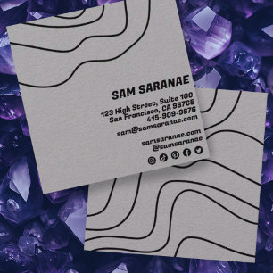 Minimalistische Linien Abstrakte Formen Einzigarti Quadratische Visitenkarte