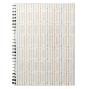Minimalistische Linien bohemian neutrales Grau Notizblock