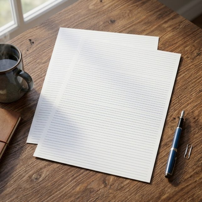 Minimalistische, linierte Schreibwarenpapier mit L (plain handwriting practice lined sheets, aesthetic white lined writing paper, simple lined letter )