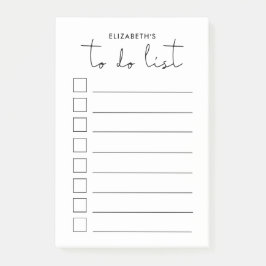 Minimalistische Liste Post-it Klebezettel