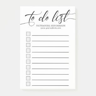 Minimalistische Liste von Post-It-Notes Post-it Klebezettel