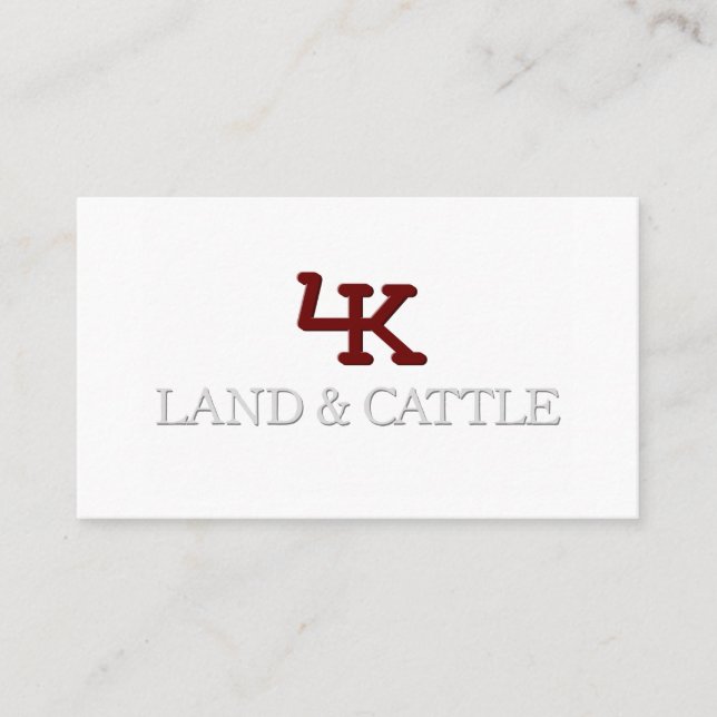 Minimalistische Logo-Embossed-Effect-Visitenkarte Visitenkarte (Vorderseite)