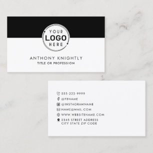 Minimalistische Logo-Icons Social Media-Farbblock Visitenkarte