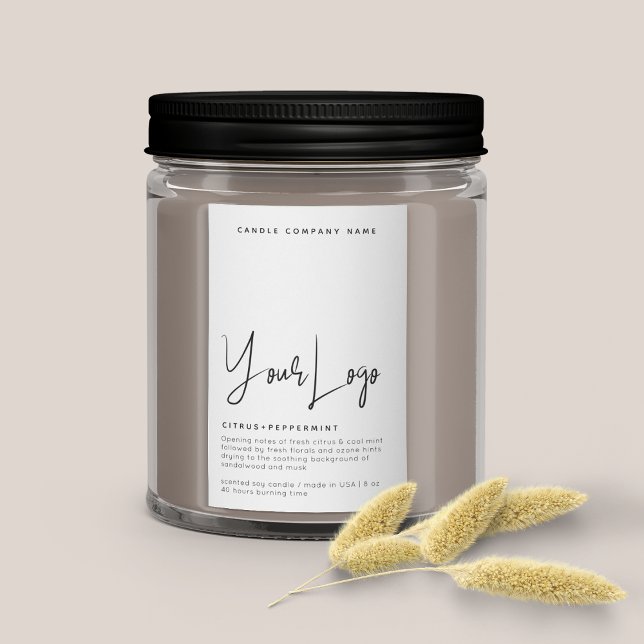 Minimalistische Logo-Kerze Lebensmitteletikett (Von Creator hochgeladen)