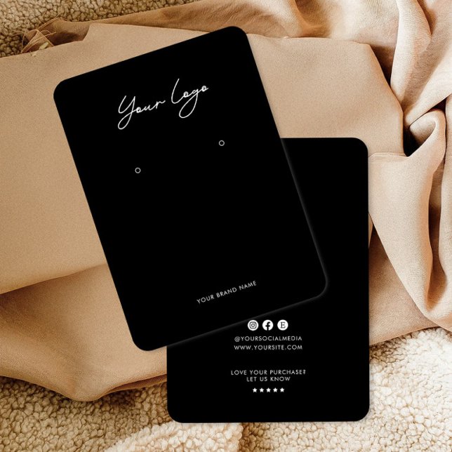 Minimalistische Logo-Ohrhänger-Displaykarte Visitenkarte (Von Creator hochgeladen)