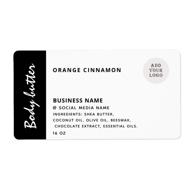 Minimalistische Logo-Typografie Schwarz-weißes Pro (Vorne)