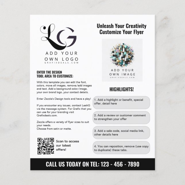 ⭐️ Minimalistische Logo-Vorlage Flyer (Vorne)