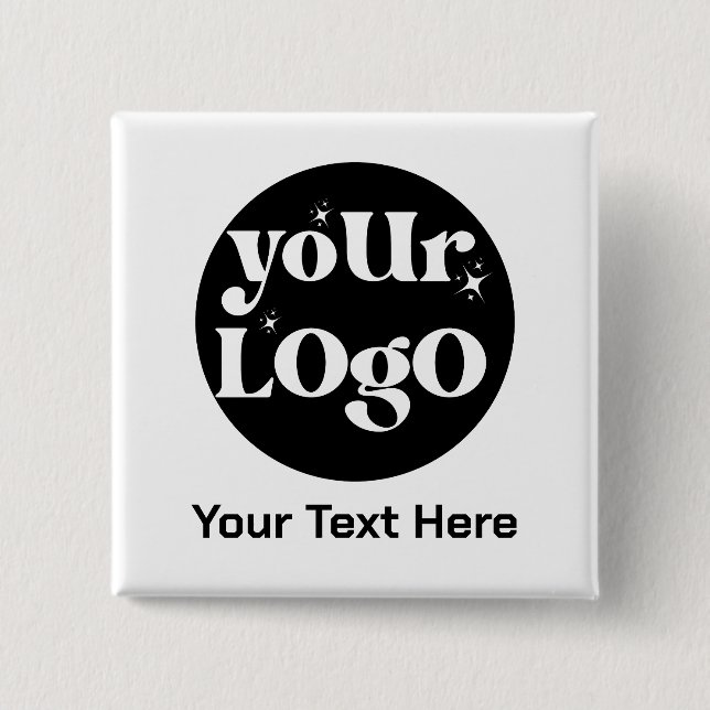 Minimalistische Logos und Texte Button (Vorderseite)