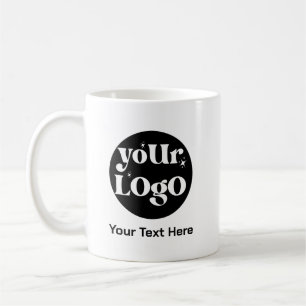 Minimalistische Logos und Texte Kaffeetasse
