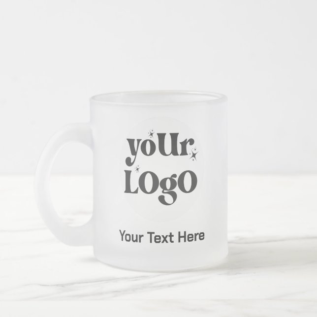 Minimalistische Logos und Texte Mattglastasse (Links)