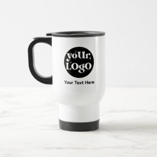 Minimalistische Logos und Texte Reisebecher