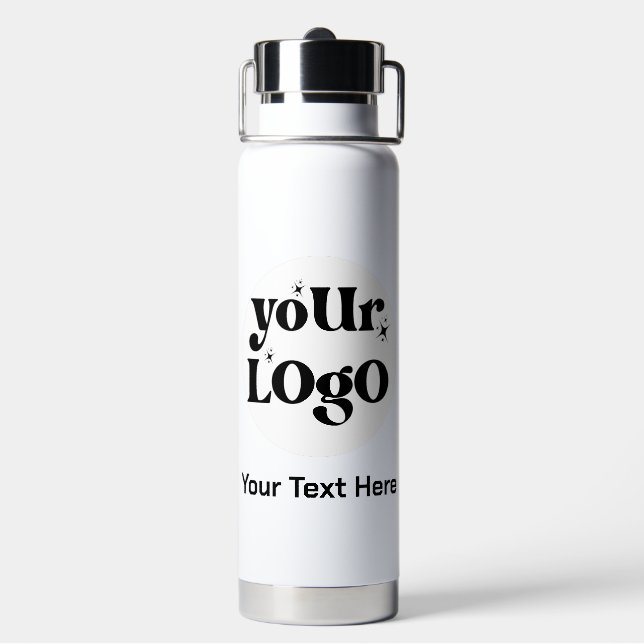 Minimalistische Logos und Texte Trinkflasche (Hinten)