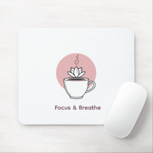 Minimalistische Lotus-Kunst Mousepad