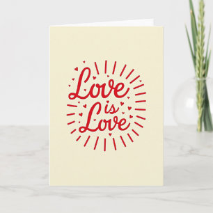 Minimalistische Love Is Love Karte
