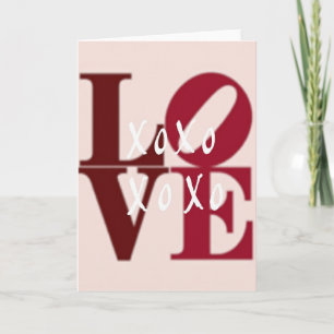 Minimalistische Love Xoxo Karte