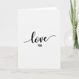 Minimalistische Love You Matt-Karte Karte