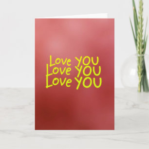 Minimalistische Love-You-Pattern-Karte Karte
