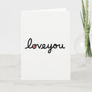 Minimalistische Love You Texturierte Karte
