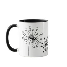 Minimalistische Löwenzahn-Tasse - Hübsche botanisc