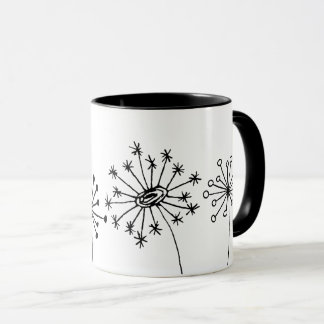 Minimalistische Löwenzahn-Tasse - Hübsche botanisc Tasse