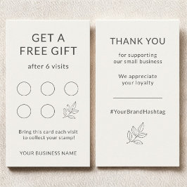 Minimalistische Loyalitätskarte für kleine Unterne Visitenkarte