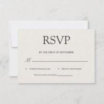 Minimalistische Luxus-RSVP-Karte
