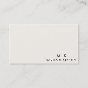 Minimalistische Luxusboutique Elfenbein Visitenkar Visitenkarte