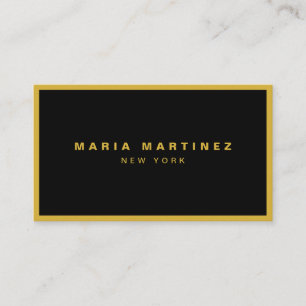 Minimalistische Luxusboutique Gold/Schwarz Visitenkarte