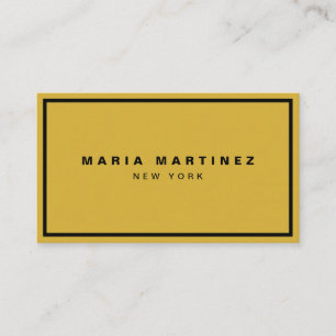 Minimalistische Luxusboutique Gold/Schwarz Visitenkarte