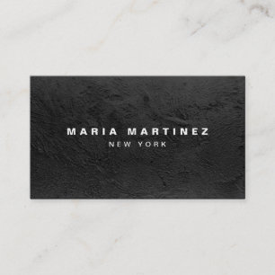Minimalistische Luxusboutique leer schwarz Visitenkarte