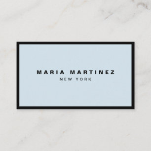 Minimalistische Luxusboutique Schwarz/Blau Visitenkarte