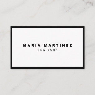 Minimalistische Luxusboutique Schwarz/Weiß Visitenkarte