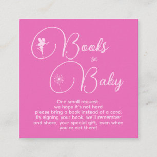 Minimalistische Mädchenbücher für Baby Geburtstag  Begleitkarte