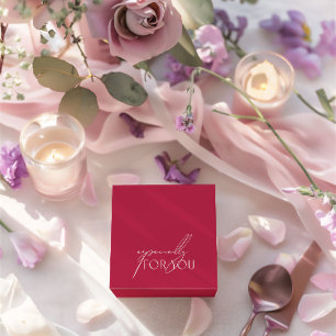 Minimalistische Magenta speziell für Ihre Hochzeit Geschenkschachtel