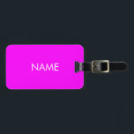 Minimalistische magenta weiß anpassen gepäckanhänger<br><div class="desc">Passen Sie den Namen minimalistisch magenta White Luggage Tag an,  personalisieren Sie ihn mit Ihrem Namen</div>