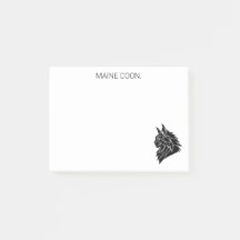 Minimalistische Maine-Coon-Geometrische Post-it® N