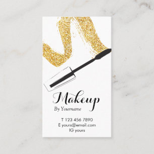 Minimalistische Make-upkünstler-vertikale Visitenkarte