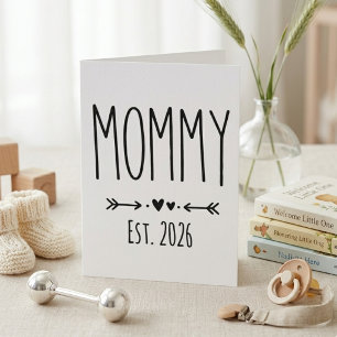 Minimalistische Mami Jahr Moderne Lettering Gestal Karte
