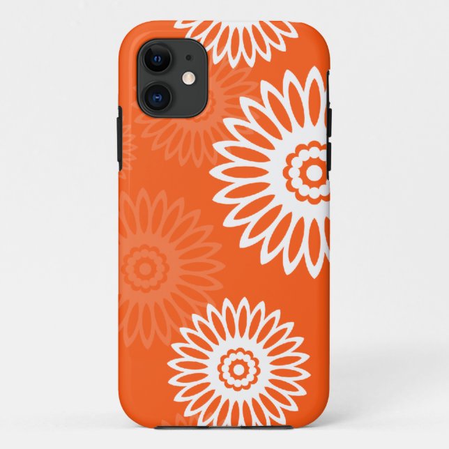 Minimalistische Mandarine Orangenblütenmuster Case-Mate iPhone Hülle (Rückseite)