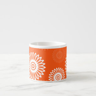 Minimalistische Mandarine Orangenblütenmuster Espressotasse