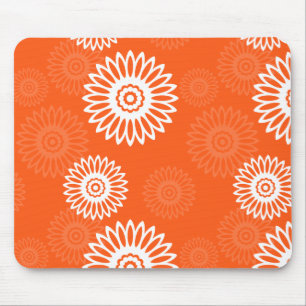 Minimalistische Mandarine Orangenblütenmuster Mousepad